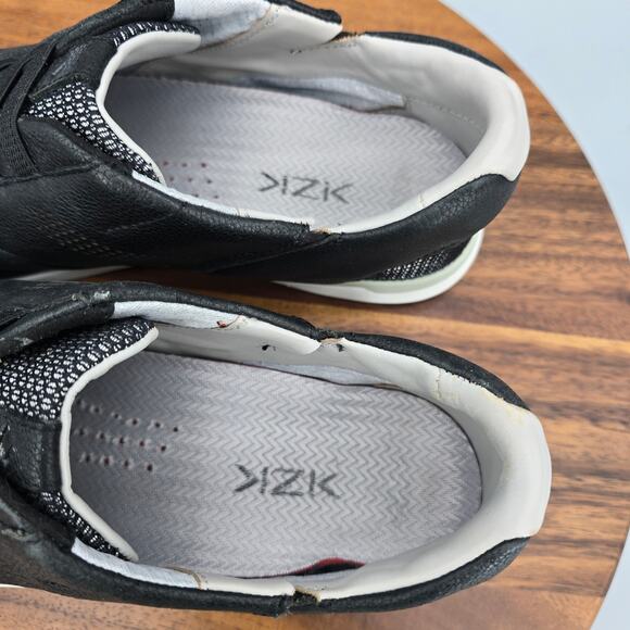 Kizik Atlanta Shoes Womens 8 Black Perforated Leather Hands Free Slip On Sneaker - Picture 6 of 8